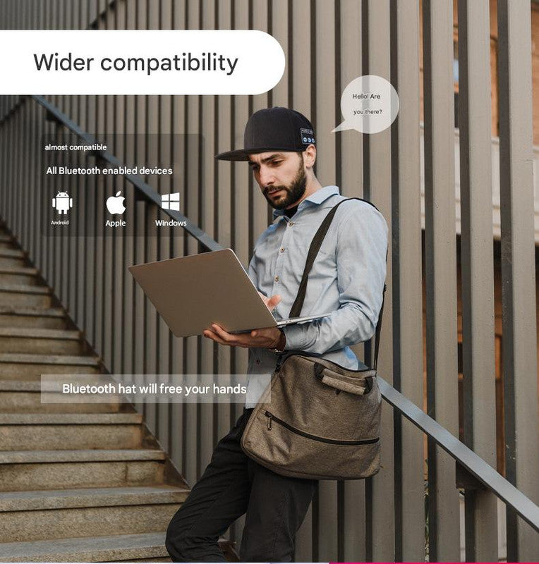 Wireless Bluetooth 5.0 Music Hat - Outdoor Speaker Cap with Mic, Sun Protection & Breathable Fabric Gray