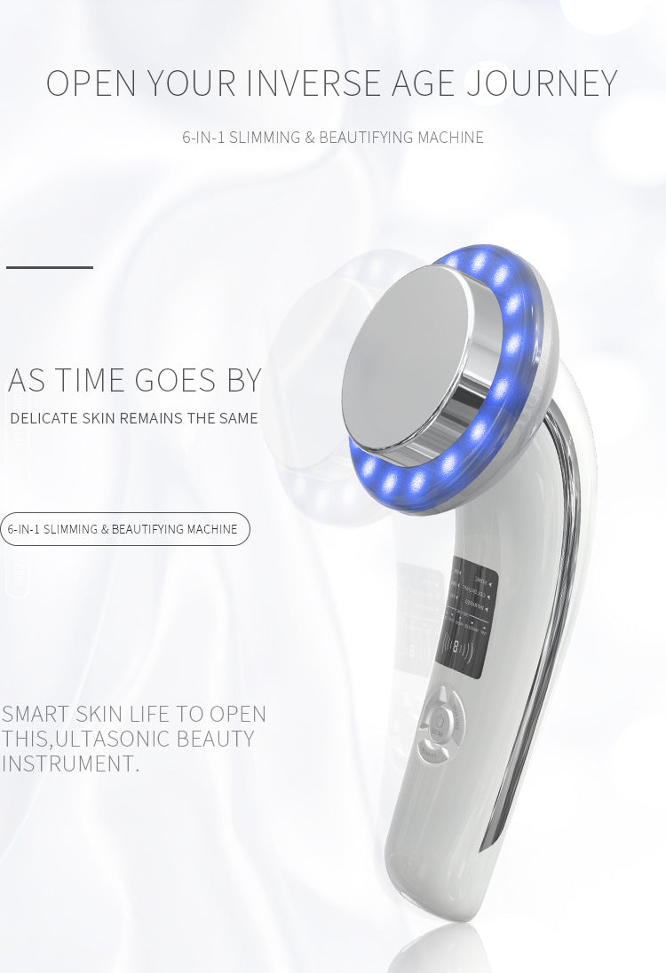6-in-1 Ultrasonic Slimming & Beautifying RF Device - Body Sculpting & Skin Rejuvenation black