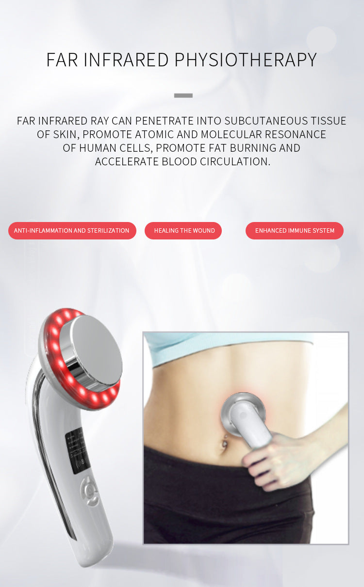 6-in-1 Ultrasonic Slimming & Beautifying RF Device - Body Sculpting & Skin Rejuvenation black
