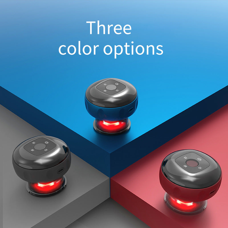 Smart Electric Cupping Therapy Massager - Adjustable Suction & Heat, Red Light Therapy, USB-C Rechargeable Black
