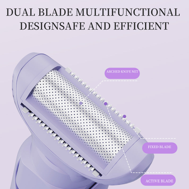 5-in-1 Electric Lady Shaver & Grooming Kit - LCD Display, USB-C Rechargeable, Full Body Hair Removal White