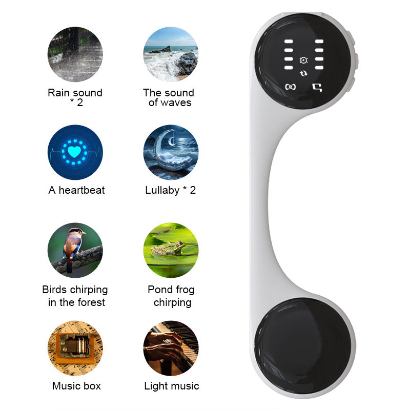 Under-Pillow Bone Conduction Sleep Speaker - Bluetooth 5.4, White Noise, TF Card, LED Display & Timer Yellow-green