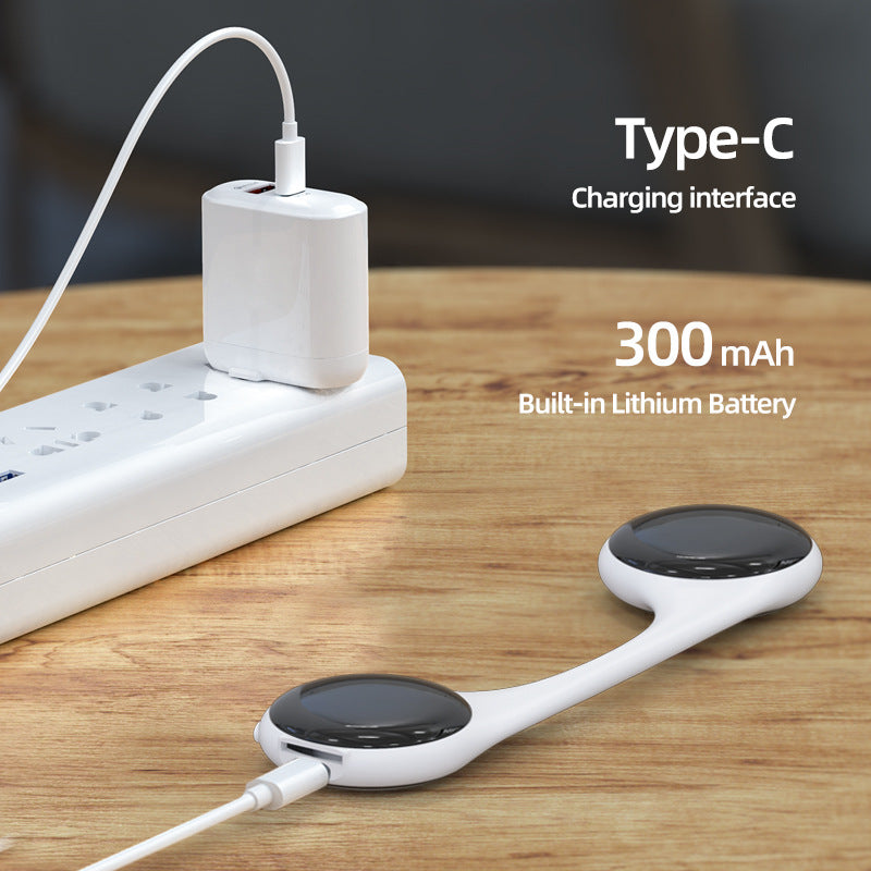 Under-Pillow Bone Conduction Sleep Speaker - Bluetooth 5.4, White Noise, TF Card, LED Display & Timer Gray