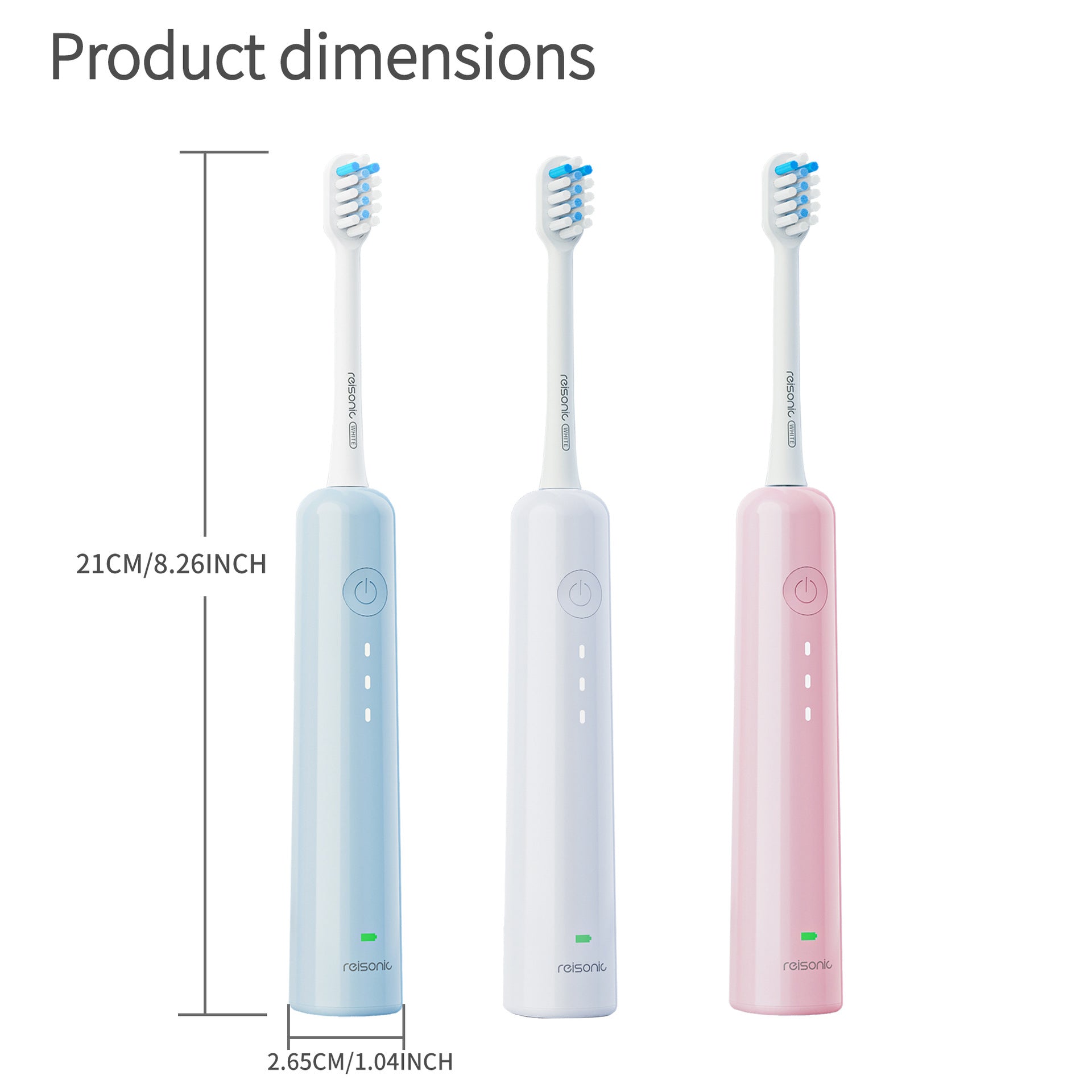 Electric Toothbrush with Ultra-Soft Gum Guard Brush Heads - IPX7 Waterproof, Ergonomic Design white