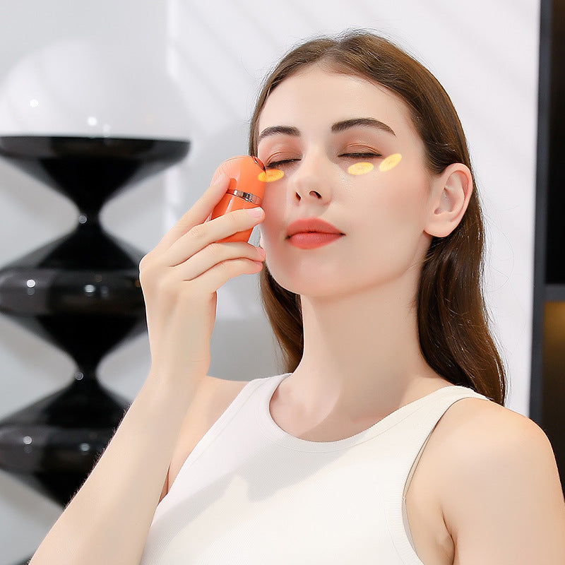 Portable Nano Mist Eye Massager & Humidifier - USB-C, Hot Compress, Wrinkle Reduction & Deep Hydration orange