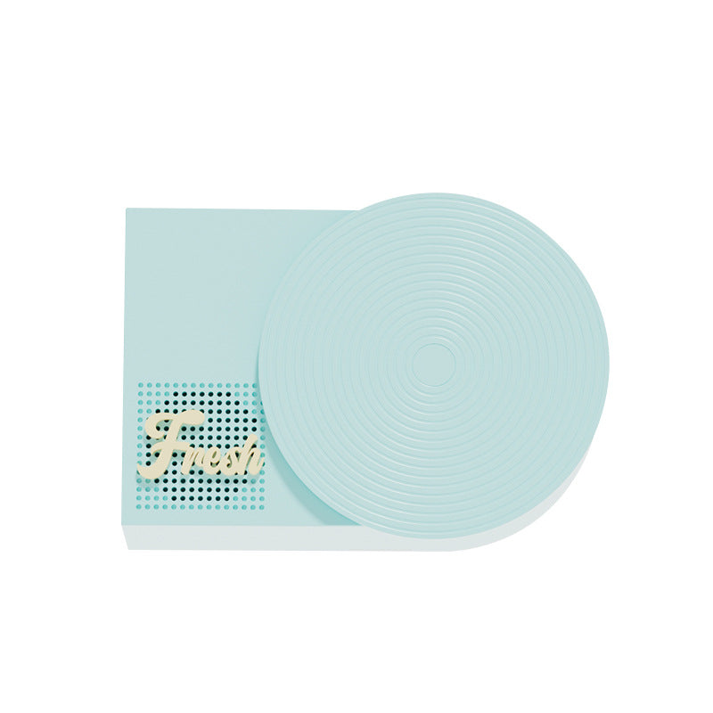 Retro Phonograph Bluetooth Speaker - Rotating Disc, Bluetooth 5.3, AUX/TF Card, 8H Playtime Blue