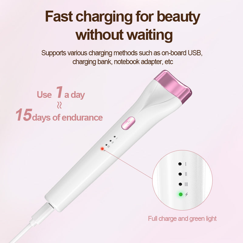 Rechargeable Heated Eyelash Curler - 3 Temperature Settings, 30s Rapid Heating & Anti-Scald Design Pink