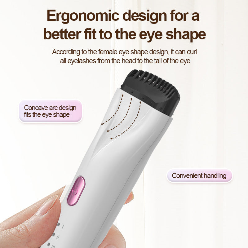 Rechargeable Heated Eyelash Curler - 3 Temperature Settings, 30s Rapid Heating & Anti-Scald Design Purple