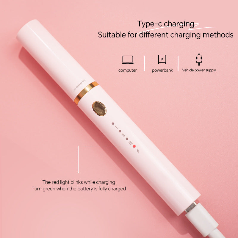Rechargeable Heated Eyelash Curler Wand - 3 Temperature Gears, Type-C Charging, All-Day Curl Black