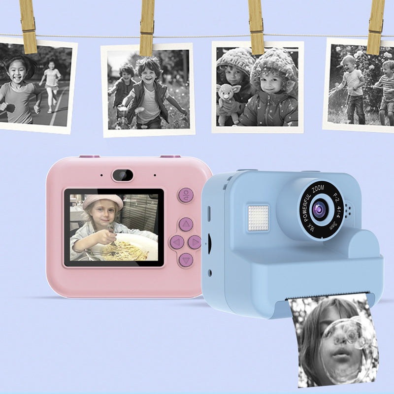 Instant Print Camera - 48MP Dual Lens, 2.4" IPS Screen, Thermal Printing blue