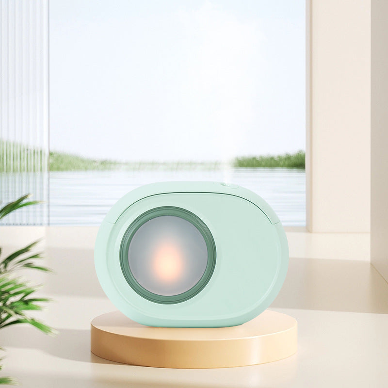 Compact Dual-Nozzle Humidifier with Ambient Light - USB-C Rechargeable, Two Mist Modes Blue