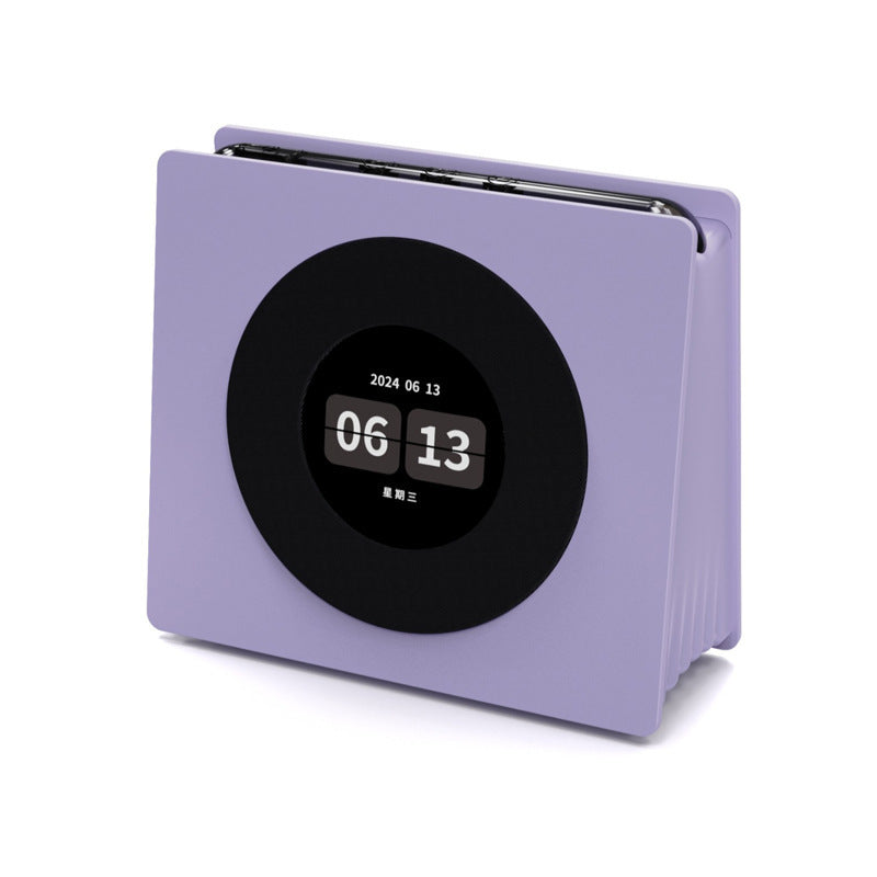 Smart Lyric Display Bluetooth Speaker & Clock with White Noise & Dynamic Scenes Violet