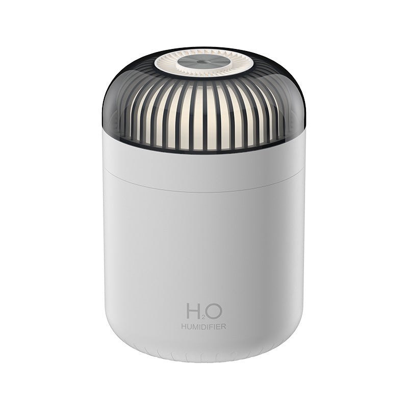 Quiet Cool Mist Humidifier - 500ml USB-C with Ambient Light & Dual Mist Modes white