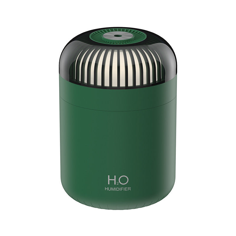 Quiet Cool Mist Humidifier - 500ml USB-C with Ambient Light & Dual Mist Modes Green