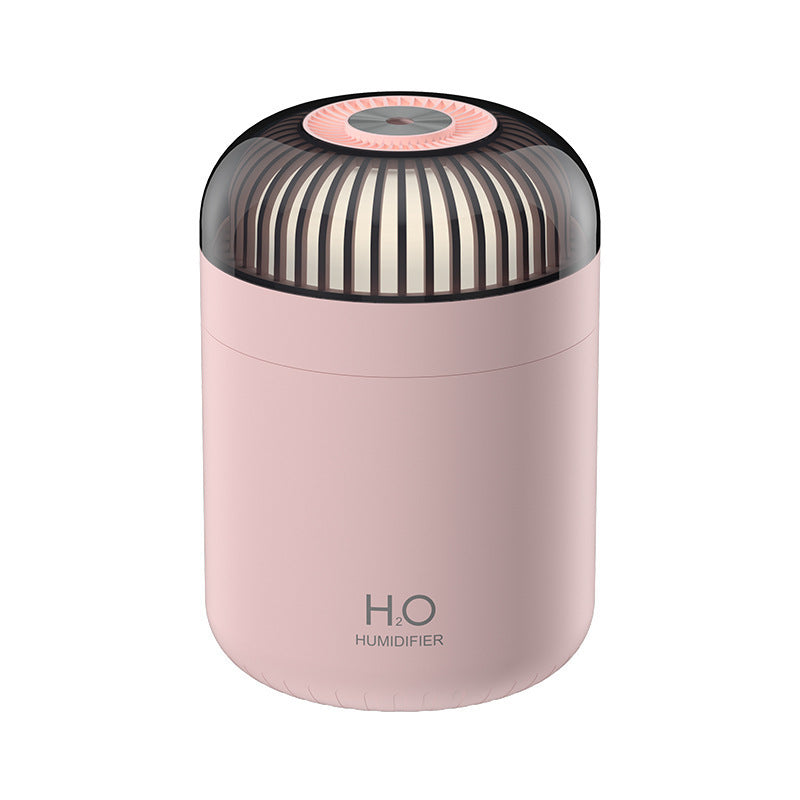 Quiet Cool Mist Humidifier - 500ml USB-C with Ambient Light & Dual Mist Modes Pink