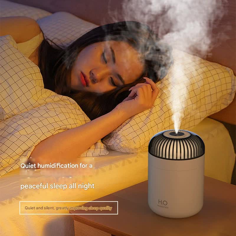 Quiet Cool Mist Humidifier - 500ml USB-C with Ambient Light & Dual Mist Modes Pink