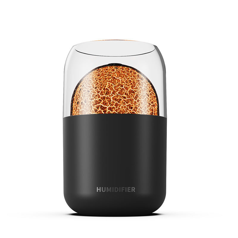 Cool Mist Humidifier with Colorful Atmosphere Light - 300ml USB Powered, Unique Internal Design Planet-Black