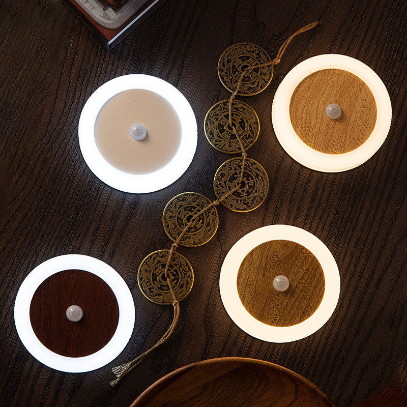 Smart Motion Sensor LED Night Light - USB Rechargeable, Magnetic Mount, 2 Light Temperatures white