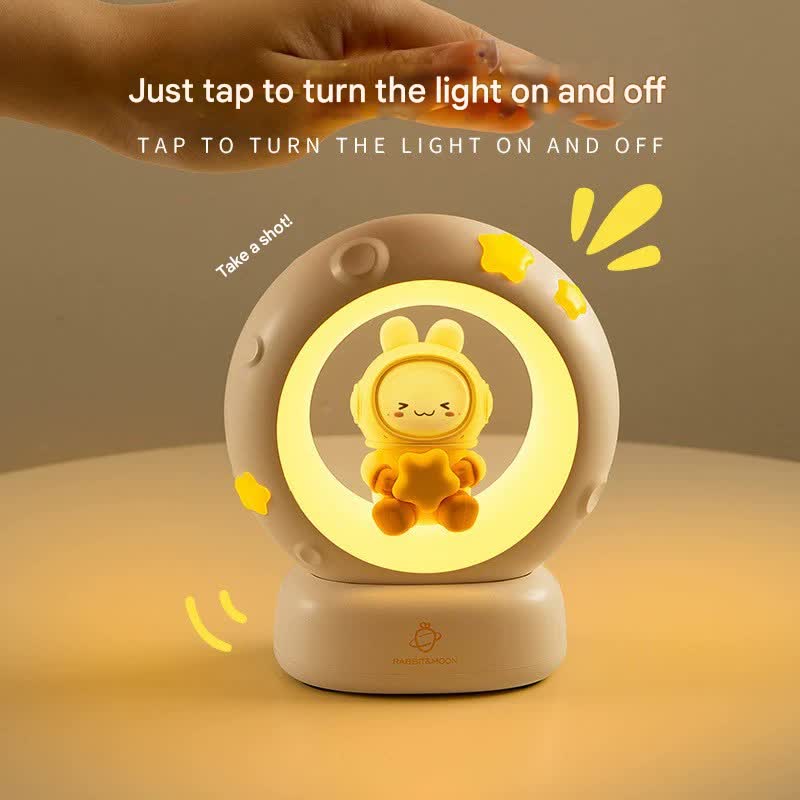 Adorable LED Night Light with Tap Control - 3 Brightness Levels & USB Charging Red little dragon