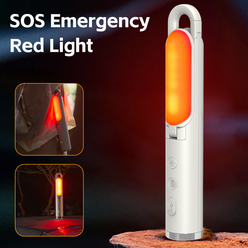 Multi-Function Folding LED Camping Lantern & Flashlight - USB Rechargeable, 3 Light Modes + SOS Black