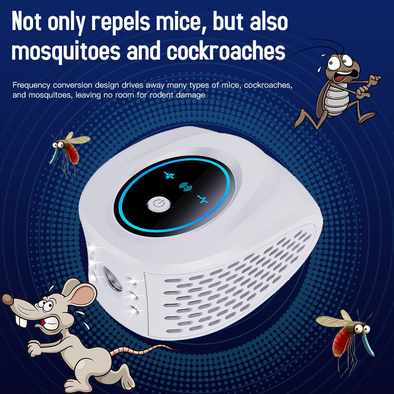 Advanced Ultrasonic Pest Repeller - Multi-Frequency Sound Waves for Mice, Mosquitoes & Cockroaches white