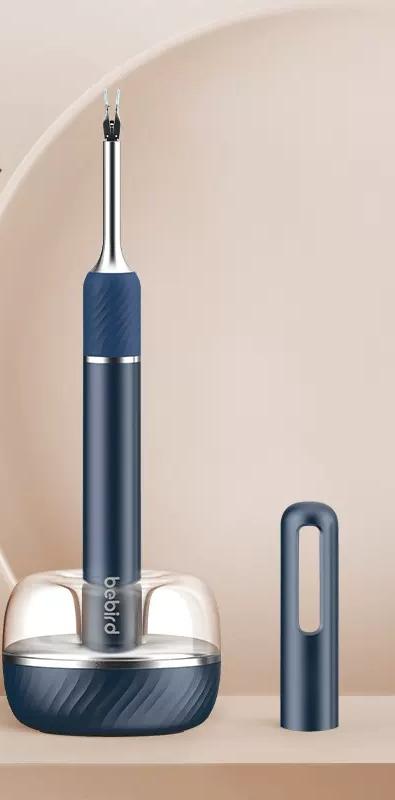 Smart Visual Ear Cleaner with HD Endoscope & Precision Tweezers - Safe for Adults & Children Dark blue