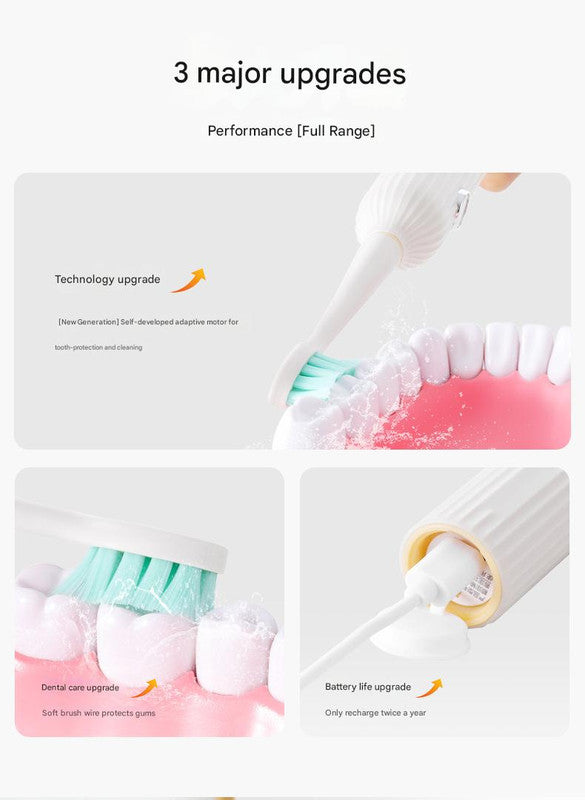 Advanced Sonic Electric Toothbrush - 8 Modes, Long Battery Life 300 Days Standby , Gentle & Effective Cleaning Milk tea white