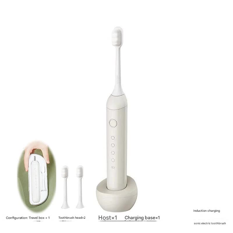 Sonic Electric Toothbrush with 31000 VPM, 4 Modes, 10000+ Soft Bristles, Travel Case & Charging Base white