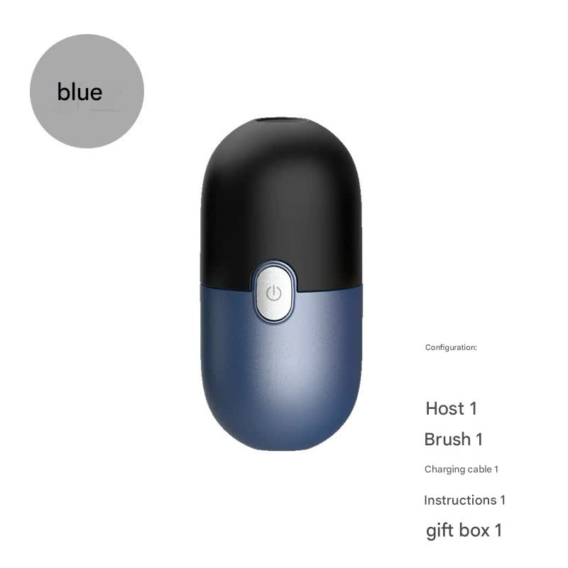 Mini Electric Rotary Shaver - IPX7 Waterproof, 2 Speed Modes, 90-Day Battery Life, USB Rechargeable Blue