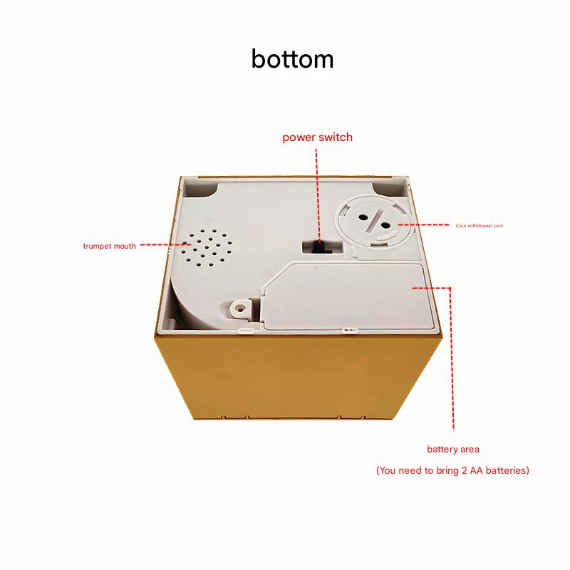 Adorable Cat Stealing Coin Piggy Bank - Automatic Money Saving Box for Kids & Adults Orange and white cat