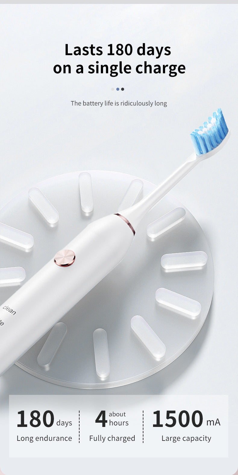 Professional Sonic Electric Toothbrush - 5 Modes, 40000 VPM, 180-Day Battery, IPX7 Waterproof with 4 Brush Heads pink