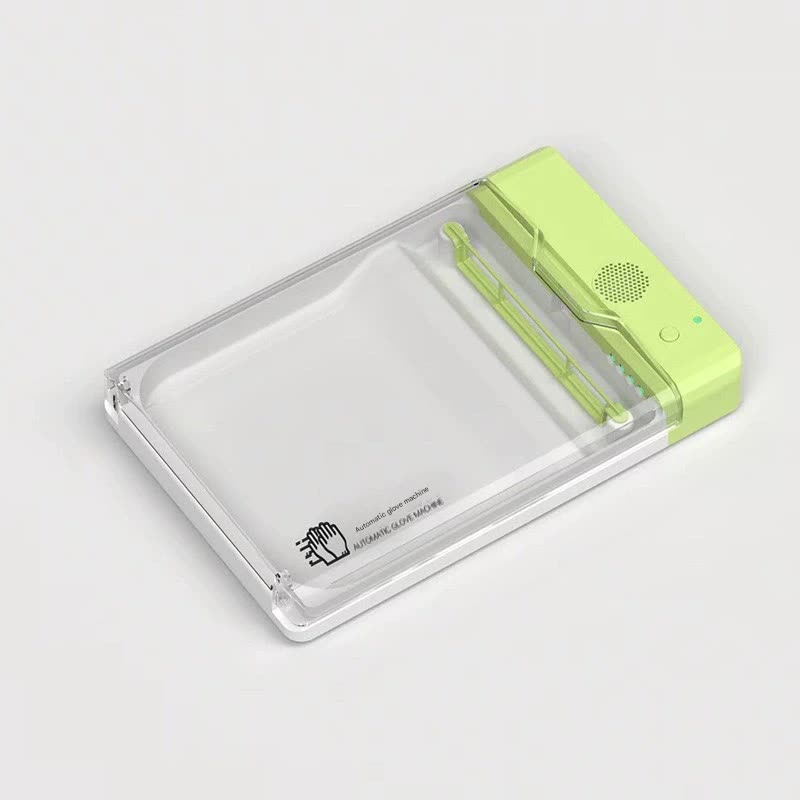 Automatic Disposable Glove Dispenser Machine with UV Sterilization - Quick & Hygienic Gloving,Gloves not included green
