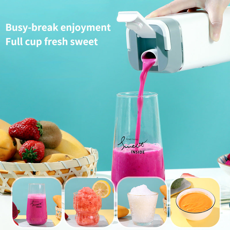 Wireless Portable Juicer Blender - 420ml, 12 Blades, 5-Hour Ice Storage, Digital Display & USB-C Charging white