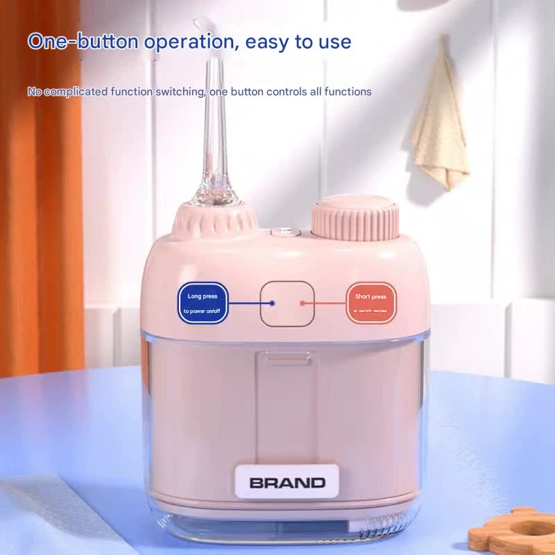 Ultra-Compact Mini Portable Water Flosser - IPX7 Waterproof, USB Rechargeable with Retractable Nozzle white