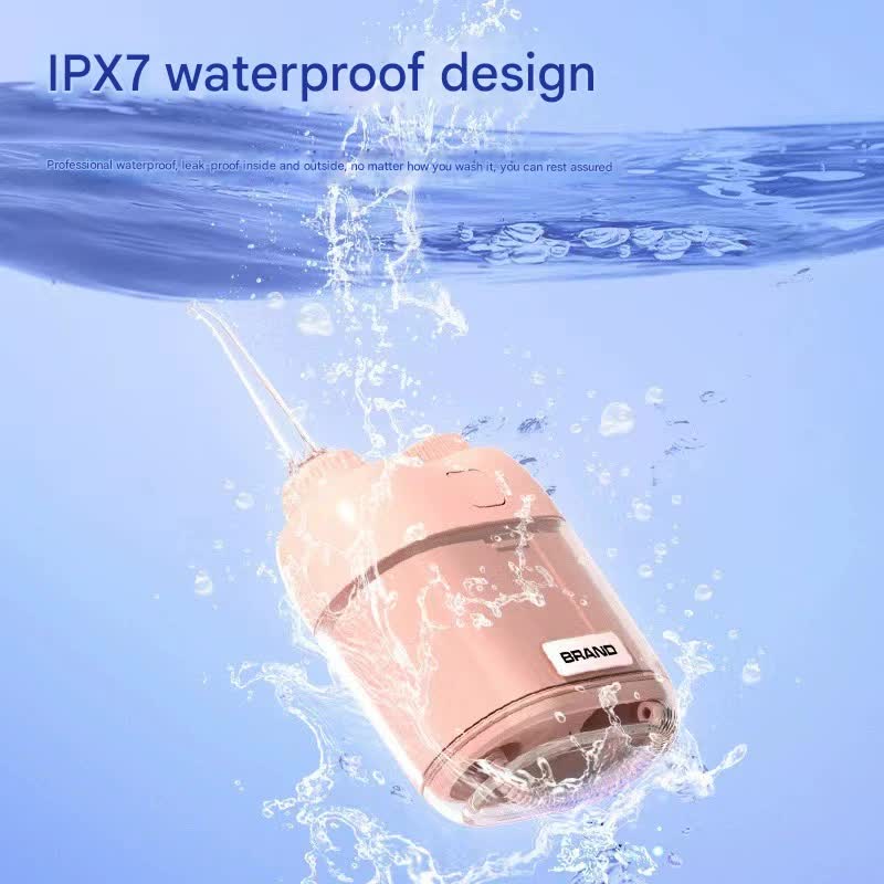 Ultra-Compact Mini Portable Water Flosser - IPX7 Waterproof, USB Rechargeable with Retractable Nozzle white