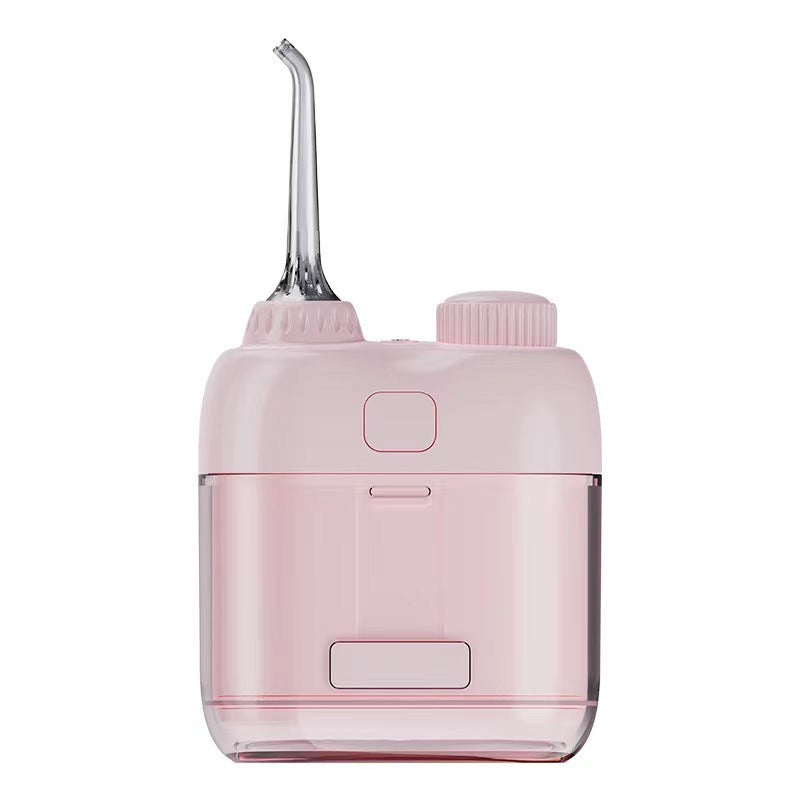 Ultra-Compact Mini Portable Water Flosser - IPX7 Waterproof, USB Rechargeable with Retractable Nozzle pink
