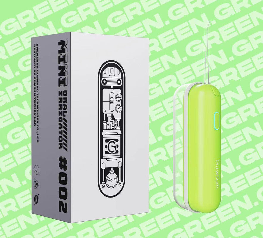 Mini Portable Oral Irrigator - IPX68 Waterproof, UV Sterilization, 3 Modes, Magnetic Charging Green