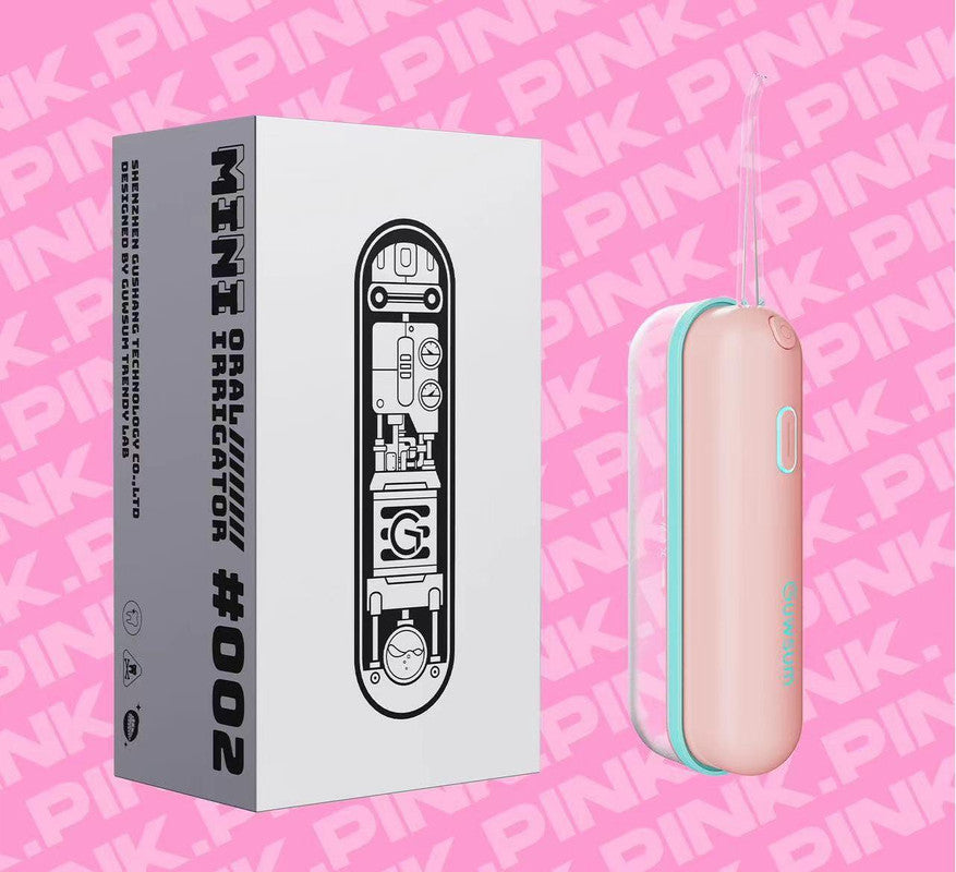 Mini Portable Oral Irrigator - IPX68 Waterproof, UV Sterilization, 3 Modes, Magnetic Charging Pink