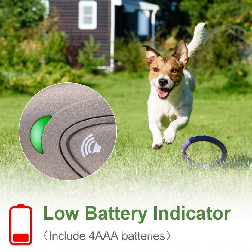 Ultrasonic Dog Bark Control & Training Aid - Handheld Anti-Barking Device, 100% Safe with Low Battery Indicator Brown