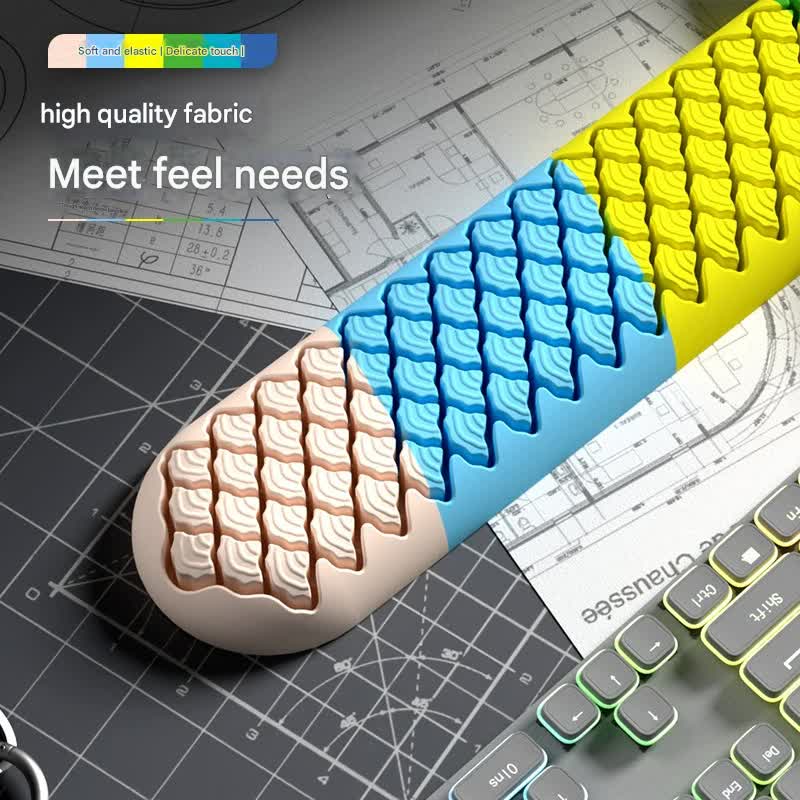 Ergonomic Keyboard & Mouse Wrist Rest Set - Soft Silicone, Non-Slip Base, Comfortable Support green