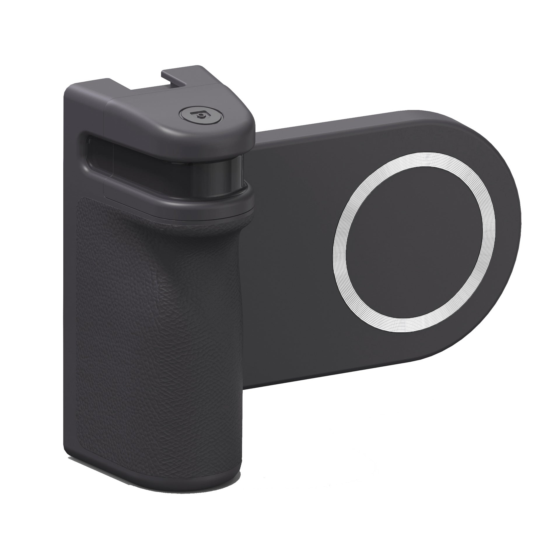 MagSafe Compatible Camera Grip & Phone Stand with Detachable Bluetooth Remote - Versatile Photography Assistant grey