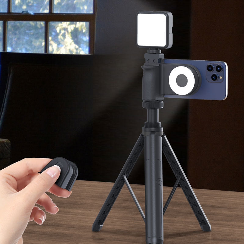MagSafe Compatible Camera Grip & Phone Stand with Detachable Bluetooth Remote - Versatile Photography Assistant grey