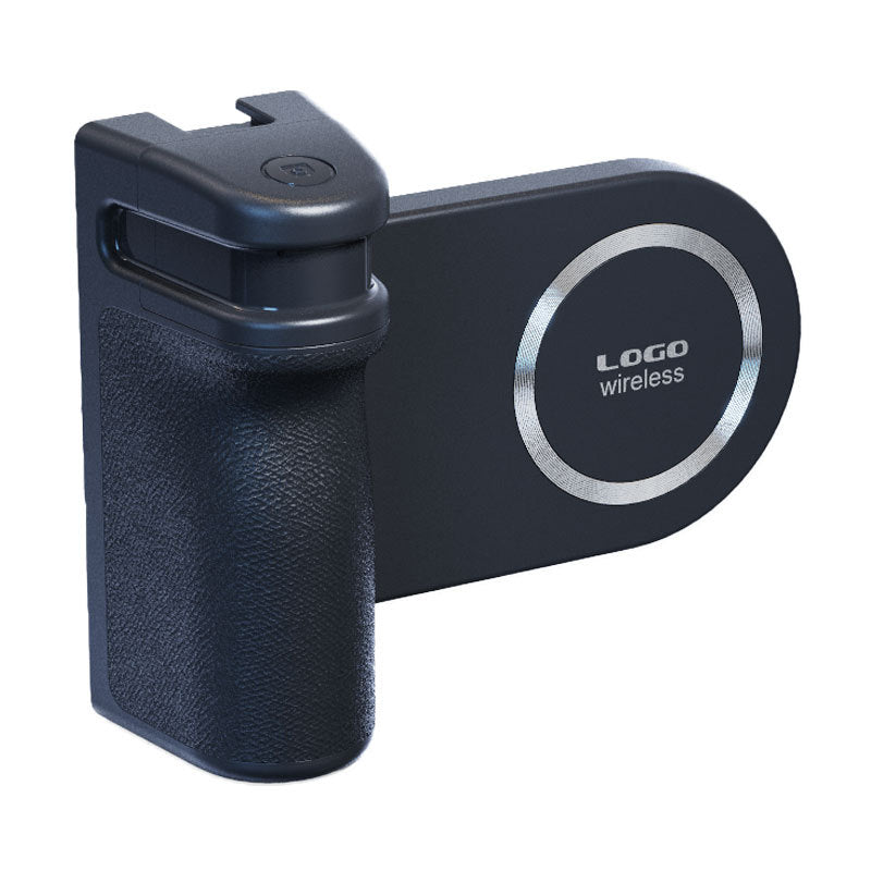 MagSafe Compatible Camera Grip & Phone Stand with Detachable Bluetooth Remote - Versatile Photography Assistant black