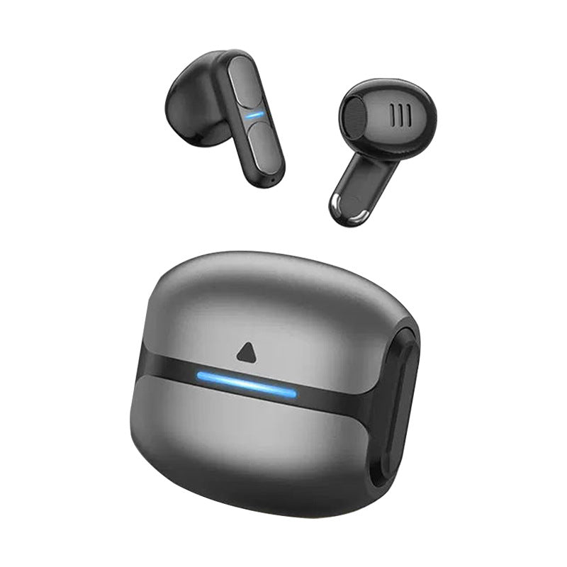 TWS Wireless Earbuds with Bluetooth 5.3 - 13mm Drivers, 21H Playtime, LED Charging Case Black