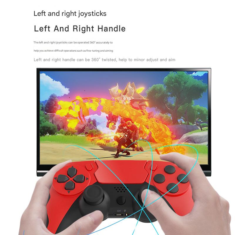 Wireless Gaming Controller - Bluetooth 4.0, Double Motor Vibration, Sensitive Touchpad & 8H Playtime Wine red