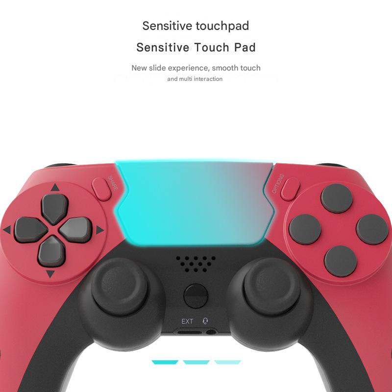 Wireless Gaming Controller - Bluetooth 4.0, Double Motor Vibration, Sensitive Touchpad & 8H Playtime Blue black