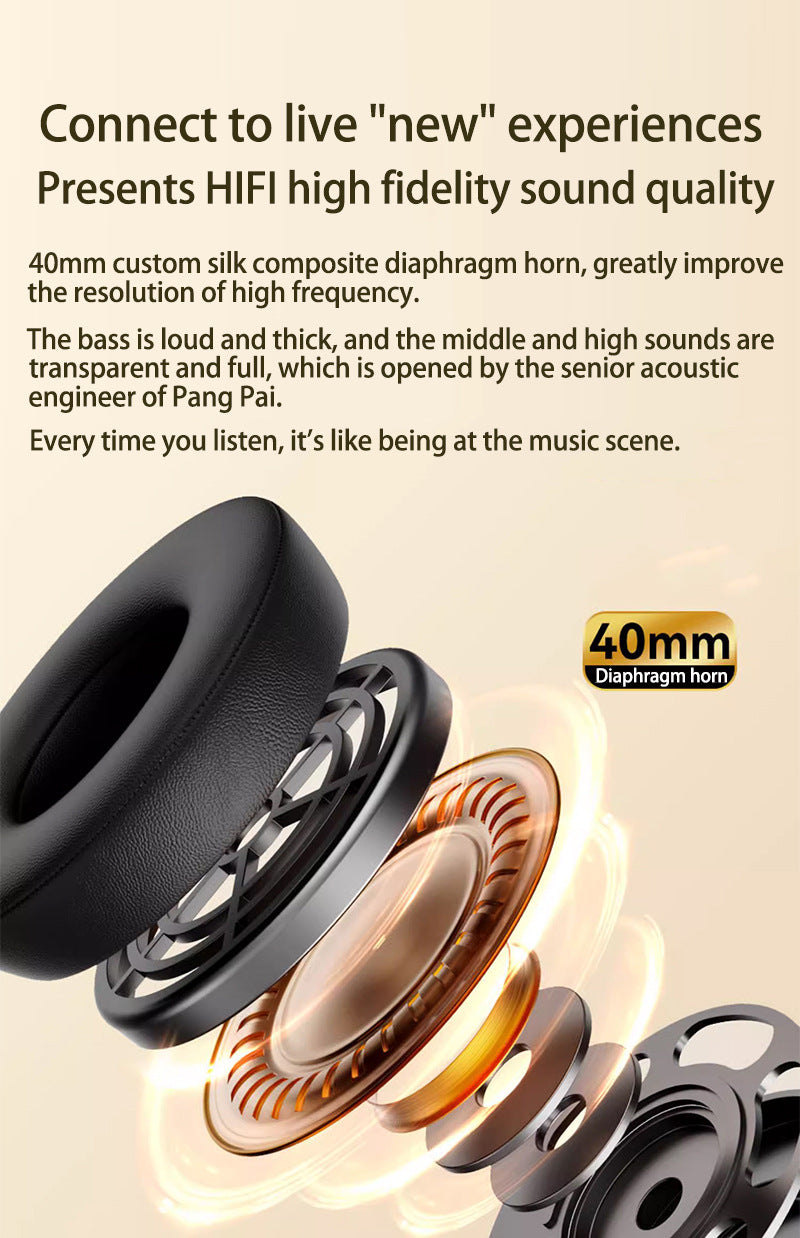 Wireless Over-Ear Headphones with Graffiti Design - Bluetooth 5.3, HIFI Sound, RGB Light, 8H Playtime red