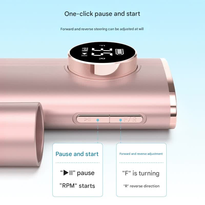 Professional Electric Nail Drill Machine Kit - 35 Levels 35000RPM , LED Display, Rechargeable with Power Bank Function & Multiple Bits Pink