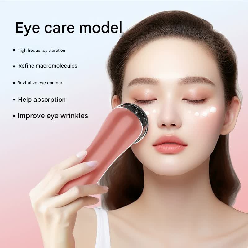 4-in-1 Facial Beauty Device - LED Light Therapy, Warm Lifting, Ion Cleansing & Eye Care red