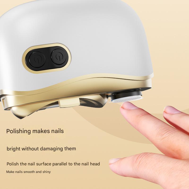 Electric Nail Clipper & Grinder - 2-in-1 Automatic Trimmer with 2 Speeds, Type-C Charging, Safe for All Ages Orange